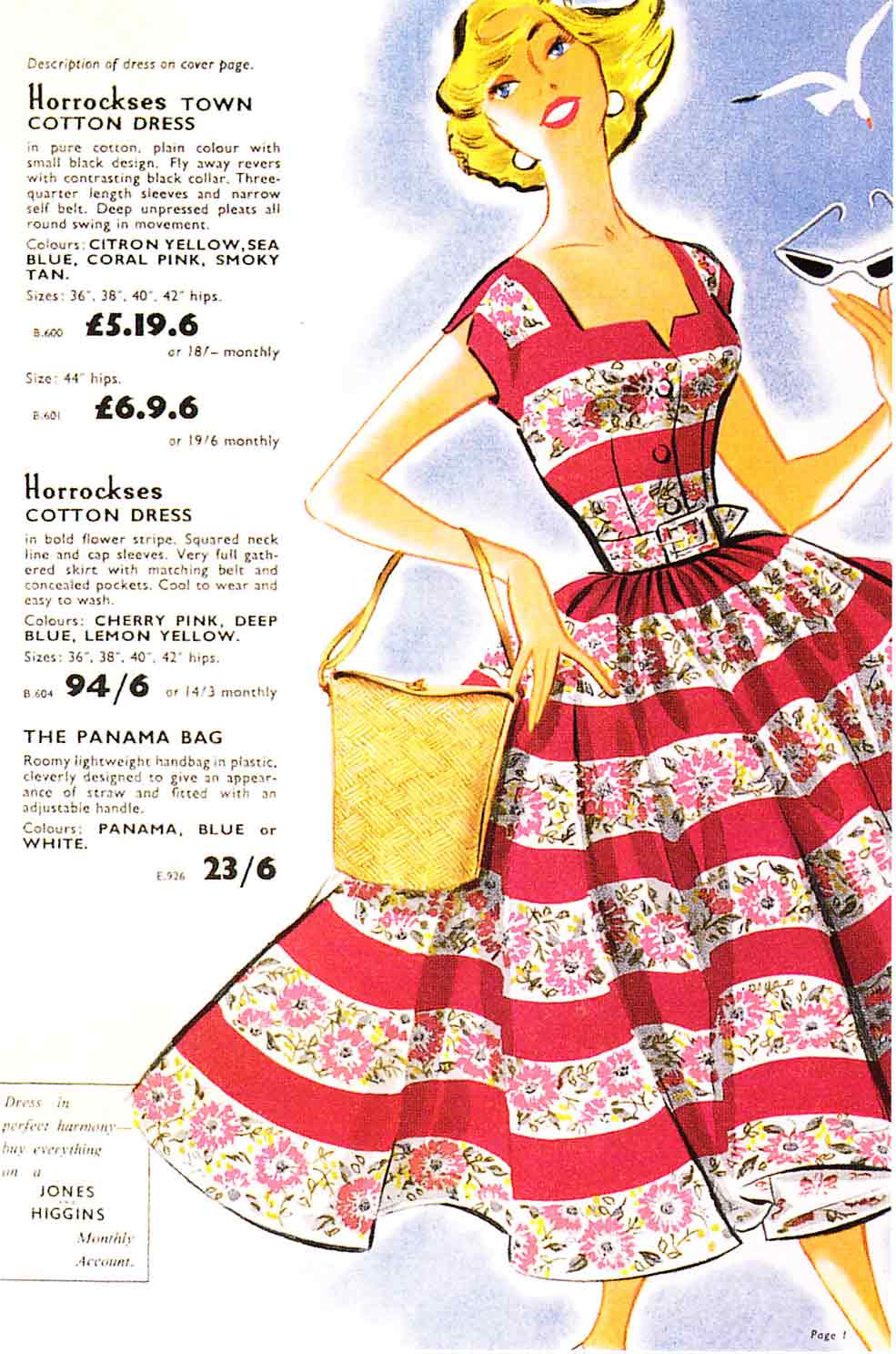 An advert for a 1950s frock