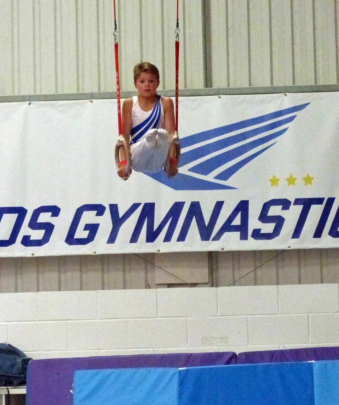 Robert Kidd competing and winning the Yorkshire Gymnastics Championships
