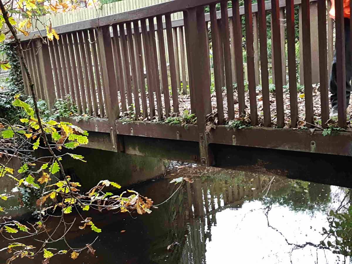 Oakdale Glen footbridge in Harrogate