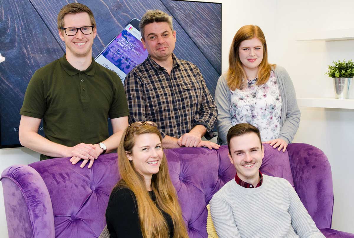 The five new digital experts at Extreme Creations. Top row, from left: Michael Van Rooyen, Simon Rabjohns, Laura Wardropper. Bottom row, from left: Mel Hill, Joe Hryszko