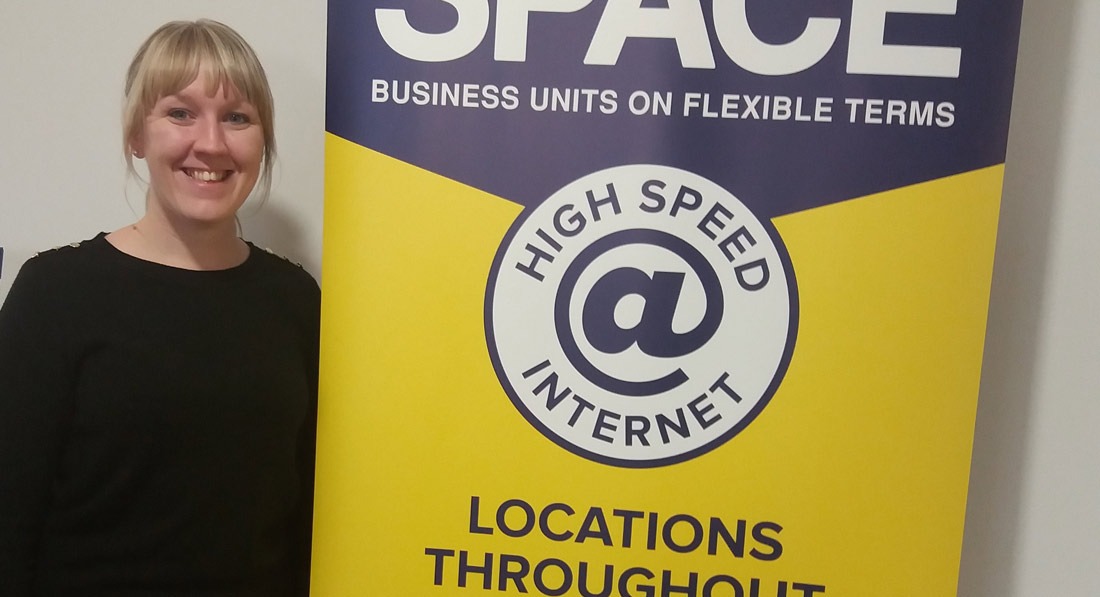 A new look for Harrogate business centre: Jessica Higney, Flexspace Harrogate Centre Manager celebrates the centre’s rebrand and new management