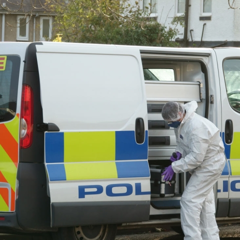 Police at a Knaresborough Road property