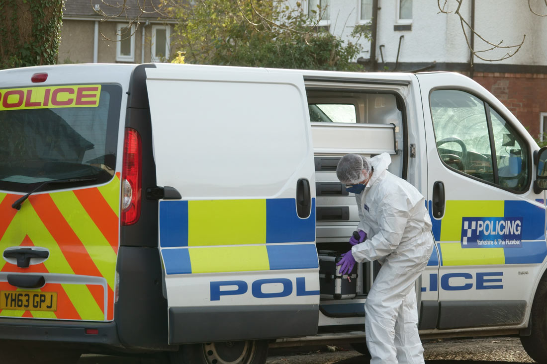 Police at a Knaresborough Road property