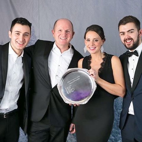 National champions - picking up the award are lettings negotiator Joe Gilman, Will Linley, Emily Wilkinson, and sales consultant Alex Atkinson