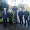 Cllr Don Mackenzie, Cllr Jim Clark, Cllr John Ennis and Cllr John Mann outside the present Green Park entrance to the Valley Gardens in Harrogate
