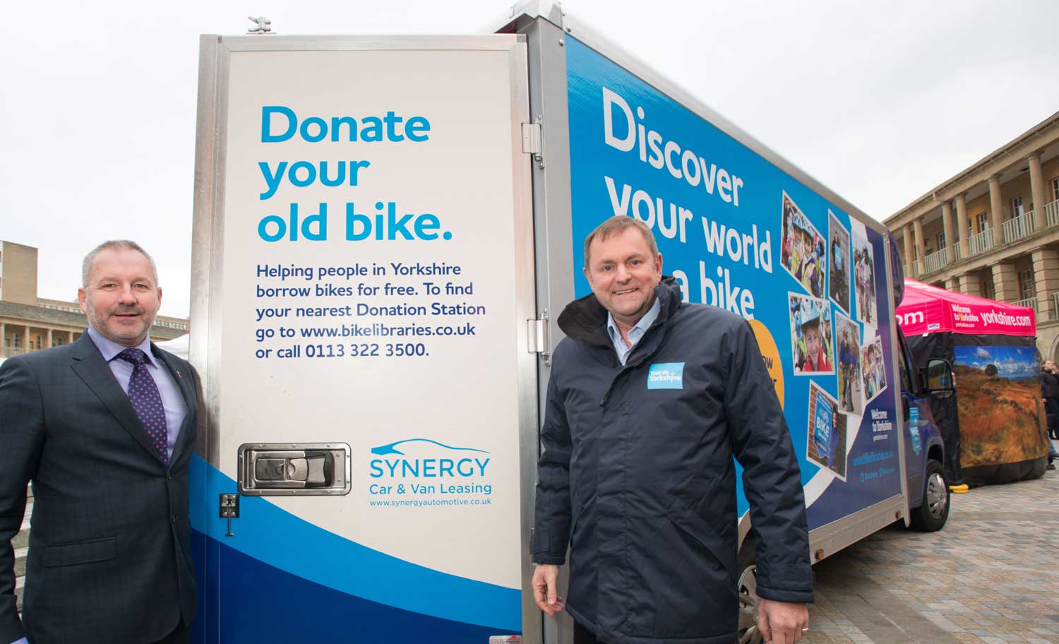 Synergy Automotive MD, Paul Parkinson (left) with Sir Gary Verity, chief executive of Welcome to Yorkshire