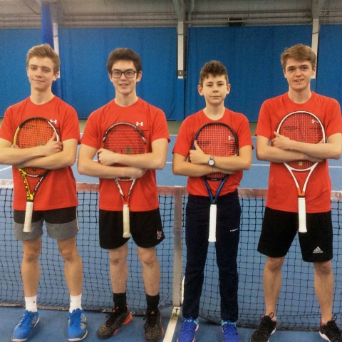 Left to right - Oliver Bean (year 11), Stuart Pacey (year 11), Ed Appleyard (year 10) and Harris Calvert (year 11)