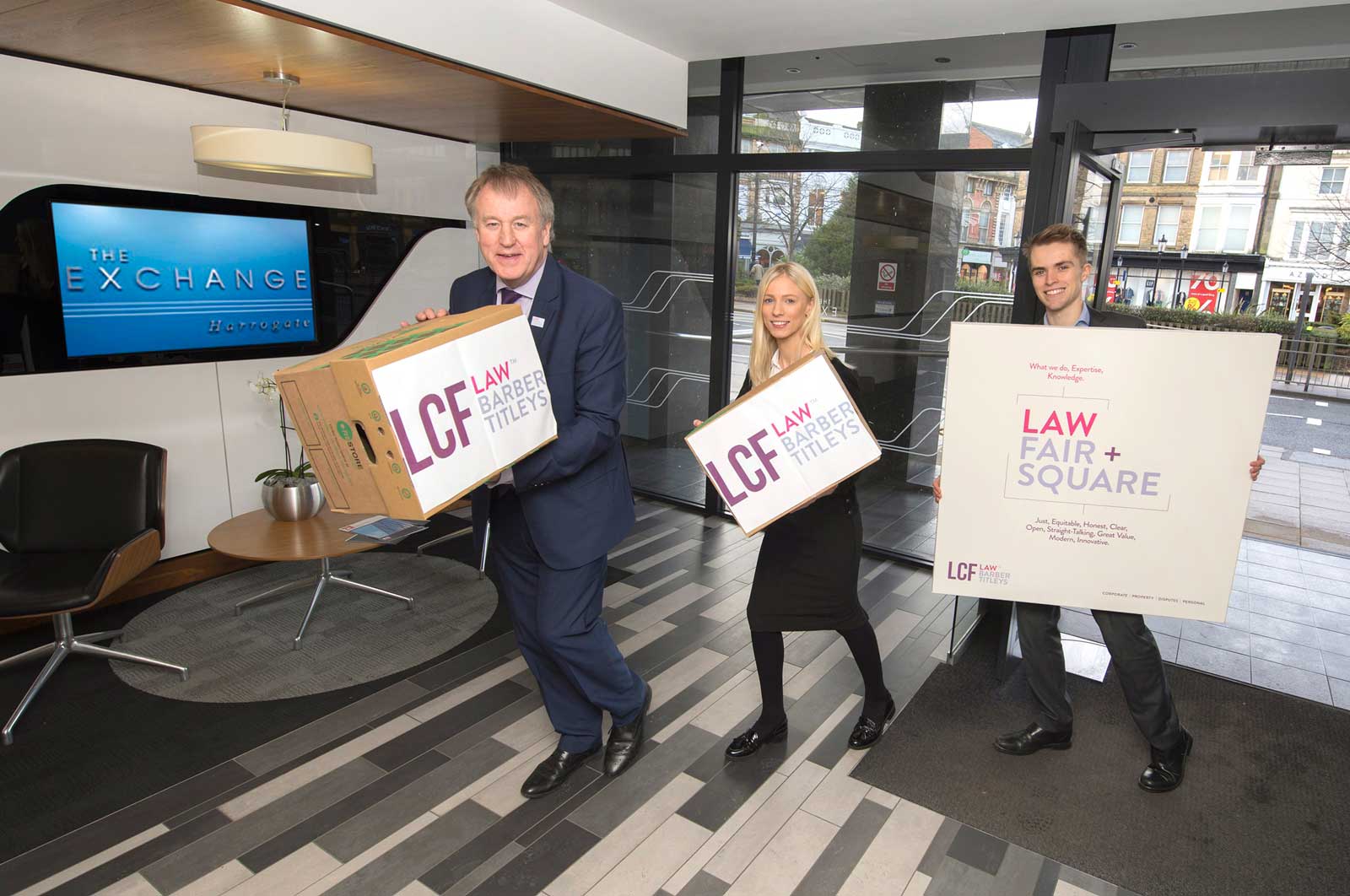 (left to right) team members Simon Stell, Abi Fisher and James Clark