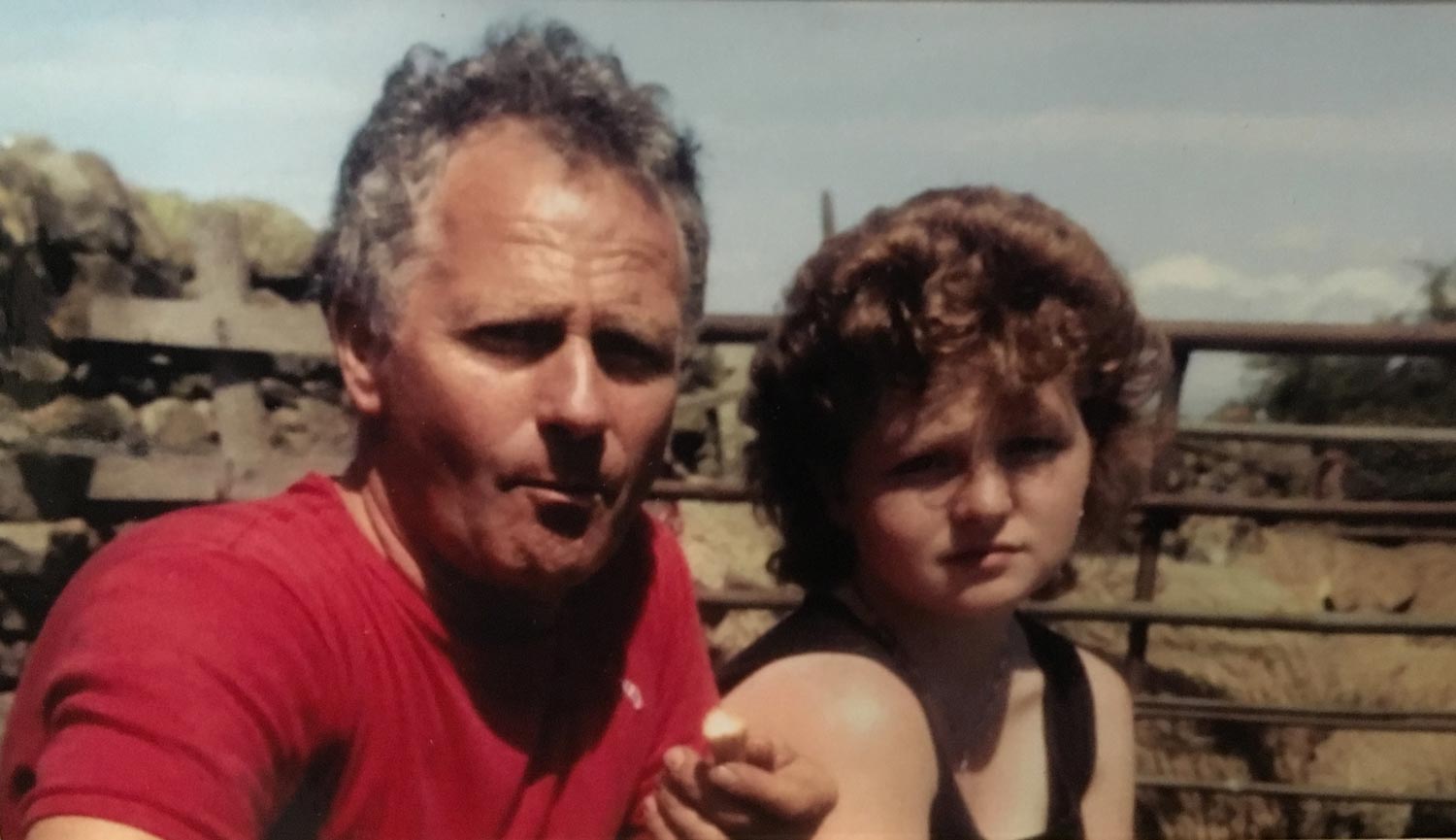 Michelle with her father