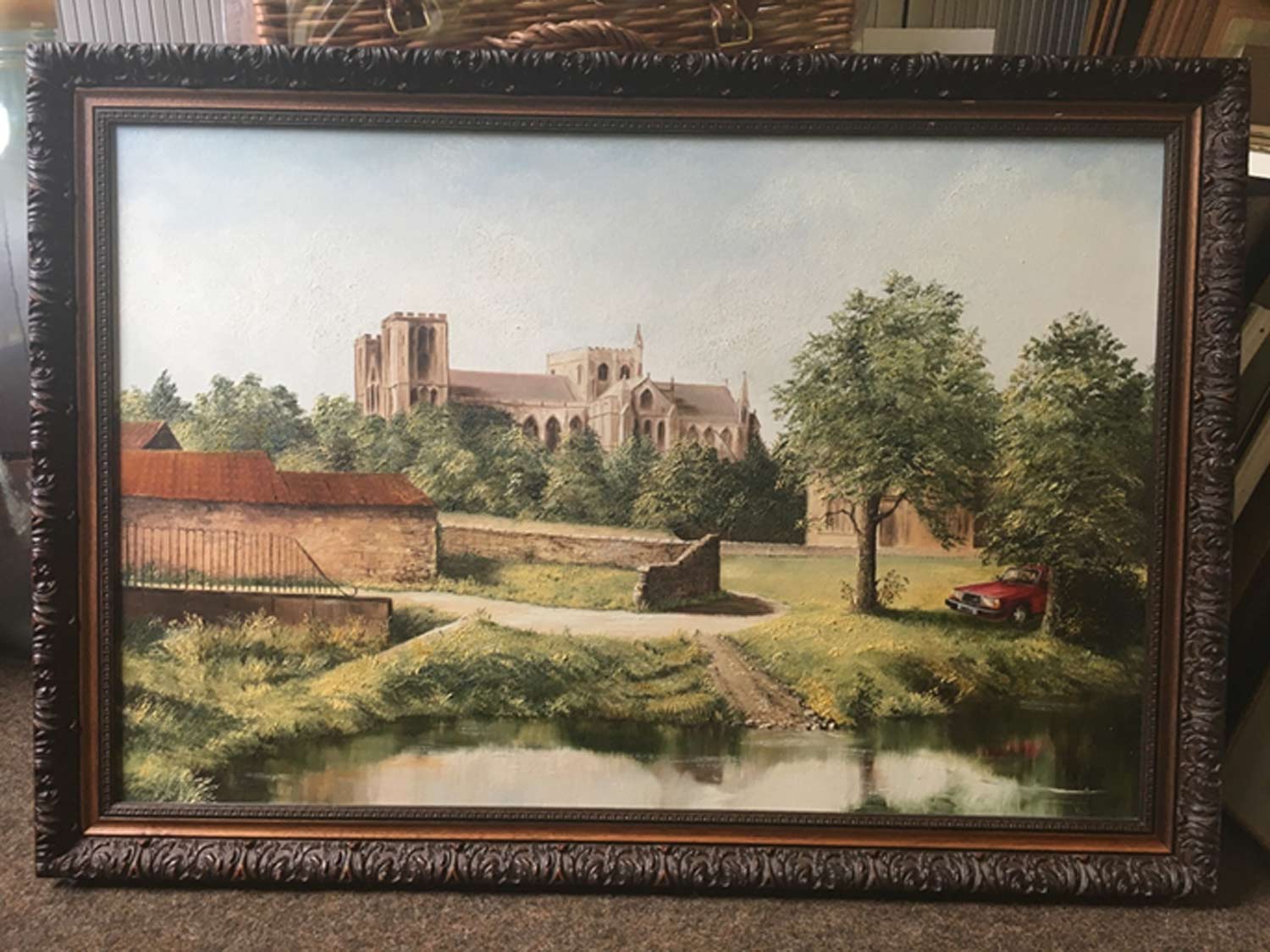 A surprise parcel was delivered to the Ripon Cathedral Office in the form of a large painting of the magnificent Ripon Cathedral which has been kindly donated by past Ripon resident Charles Hunter Pease, now living in Oxford
