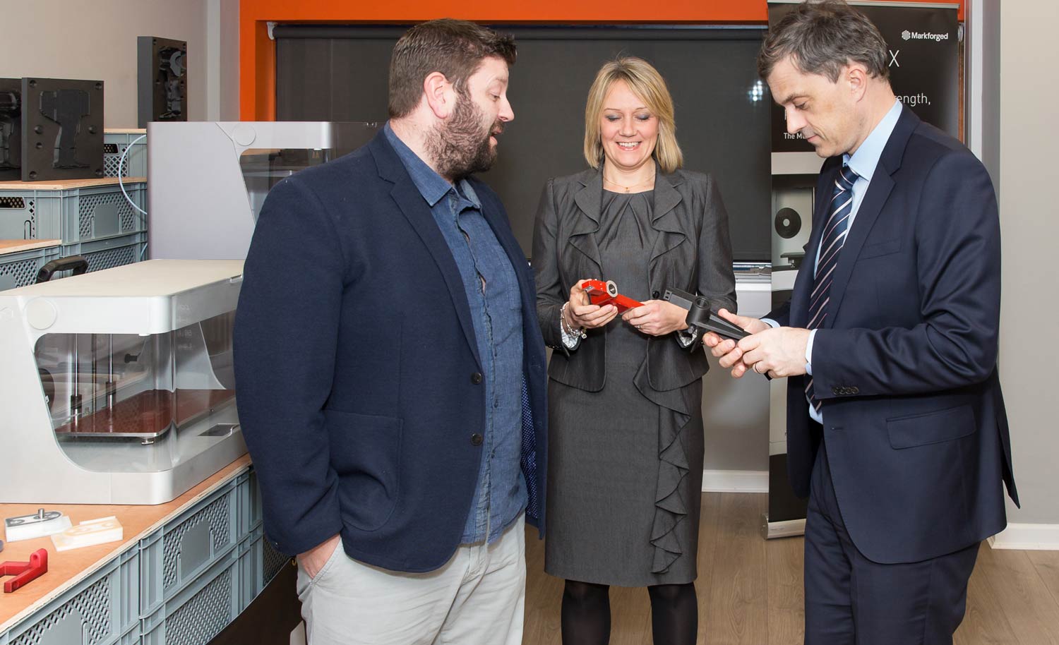 James Blackburn, Sales Director with Joanna Young, Managing Director and Julian Smith MP