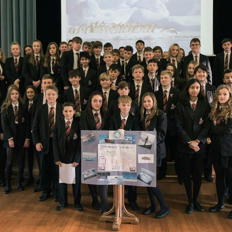 Harrogate Grammar School communicates directly with Antarctica