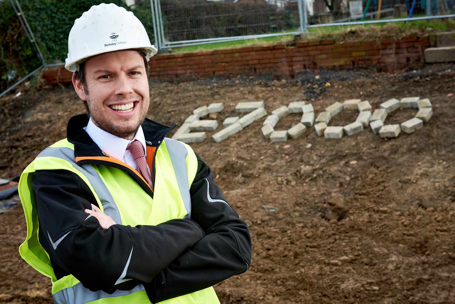 The Thorp Arch-based company marked the donation by spelling out the amount in bricks, thanks to its contracts manager Jason Albrecht