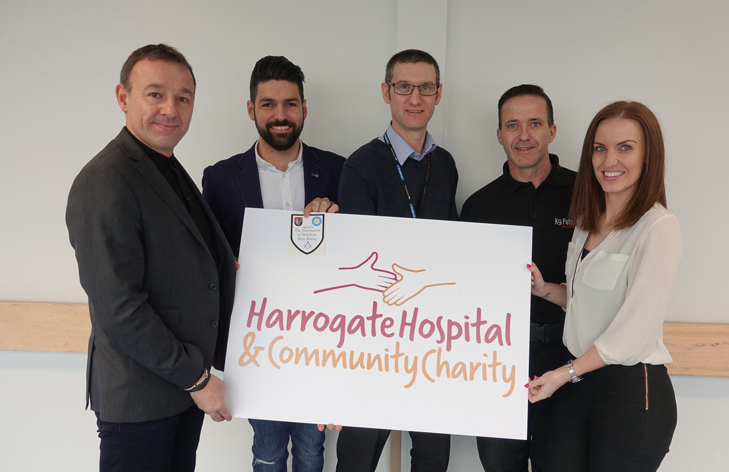 Ward Donation! Pictured from left are: Andrew Simister, Fernando Sarmento De Alencar, David Fisher, Lee Chandler and Kate Chandler