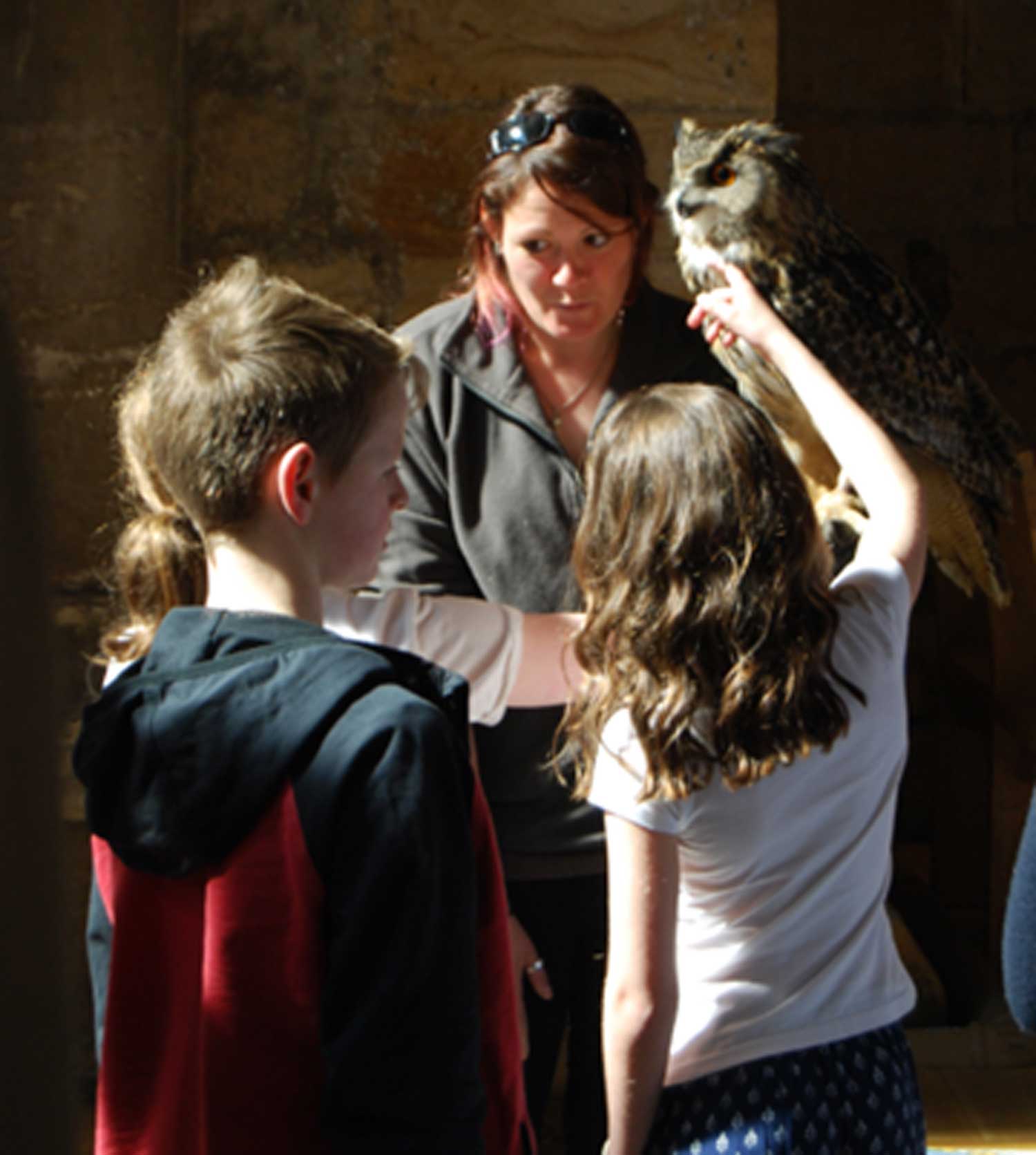 Thorpe Perrow with Bird of Prey at 2017 Food, Home Garden Show