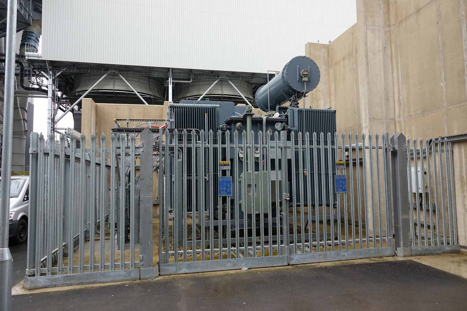The export transformer to the National Grid