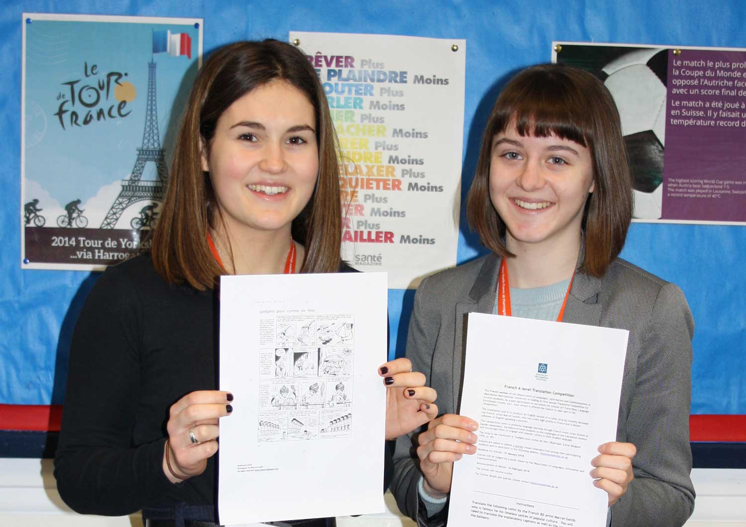 Harrogate Grammar School students, Amy Barrett and Issy Murray, both year 12
