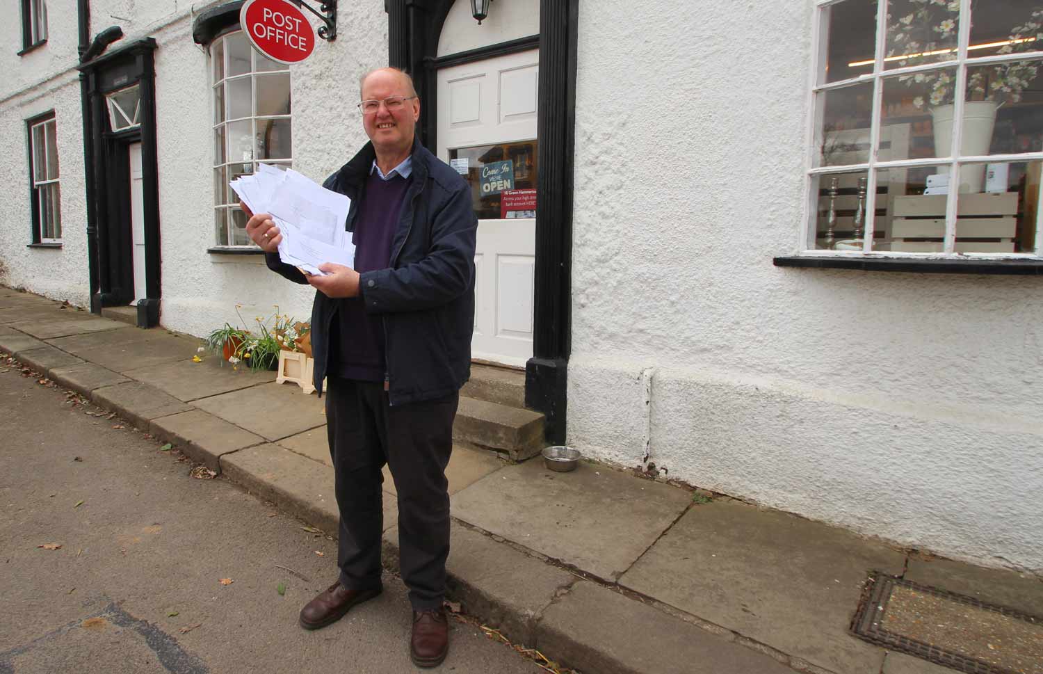 Alan Smith a member of the Keep Green Hammerton Green Action Group who delivered the letters to the Council offices