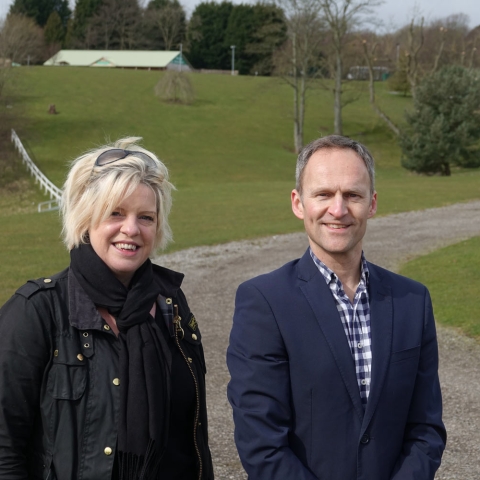 Cathy McConaghy, StrEAT organiser with Paul Ashton, Head of Sales at Yorkshire Event Centre in the Yorkshire Showground