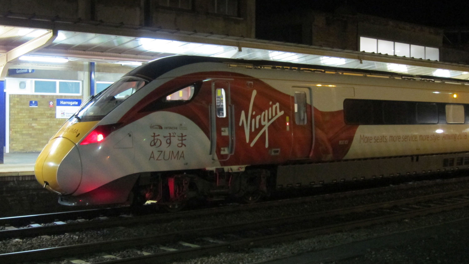 first Virgin Azuma train came into Harrogate Station