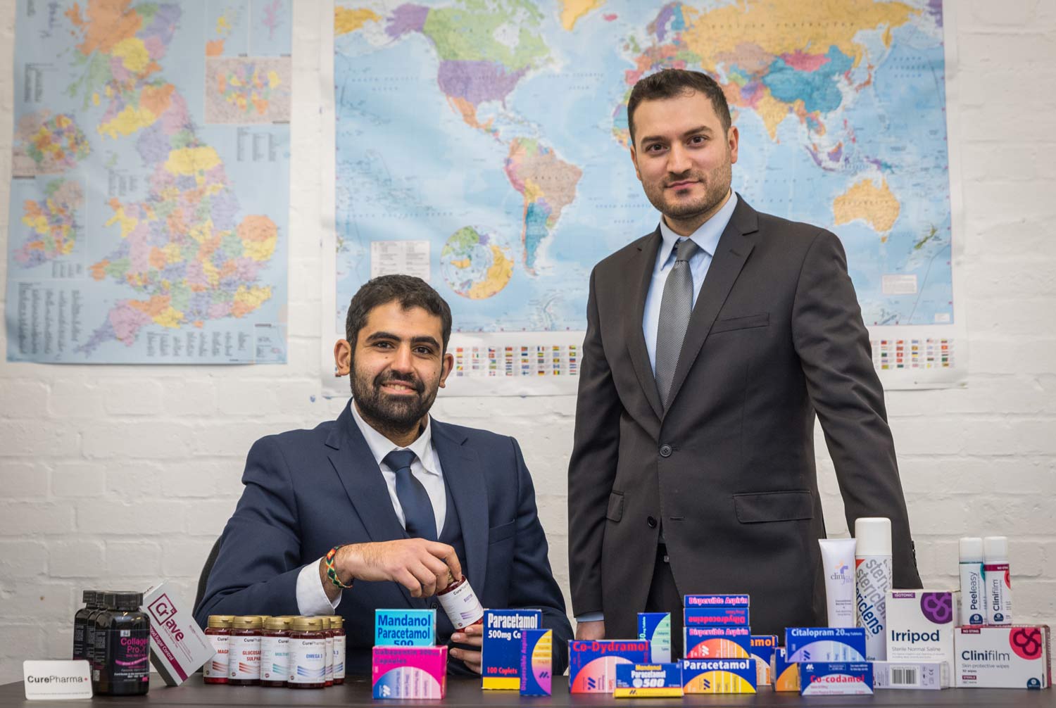 HEALTHY EXPORTS: CurePharma founders, director, Mustafa Al-Shalechy (left) and business development manager, Ali Alshamari, who have opened an office in Doha, Qatar, after helping to export £500,000 worth of medicines and pharmaceuticals to The Middle East in 2017