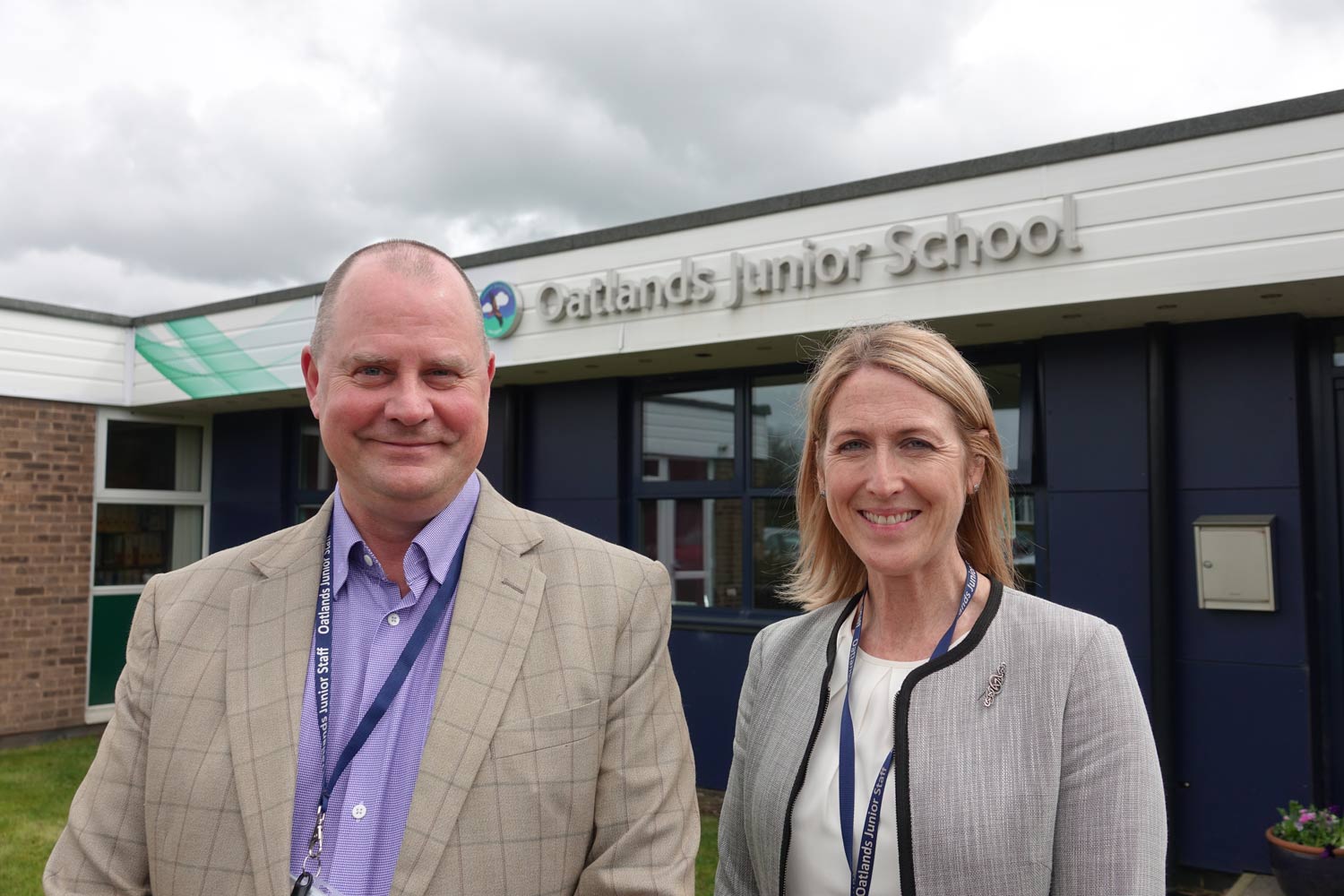 Oatlands Junior School - Chris Tulley, Governor and Estelle Weir, Headteacher