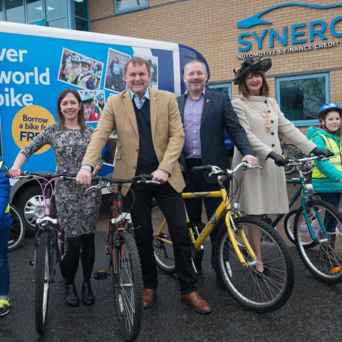 Bella Vere, Rachel Davies and Sir Gary Verity from Welcome to Yorkshire, Paul Parkinson, Harrogate Mayor Councillor Anne Jones and Annabelle Carter