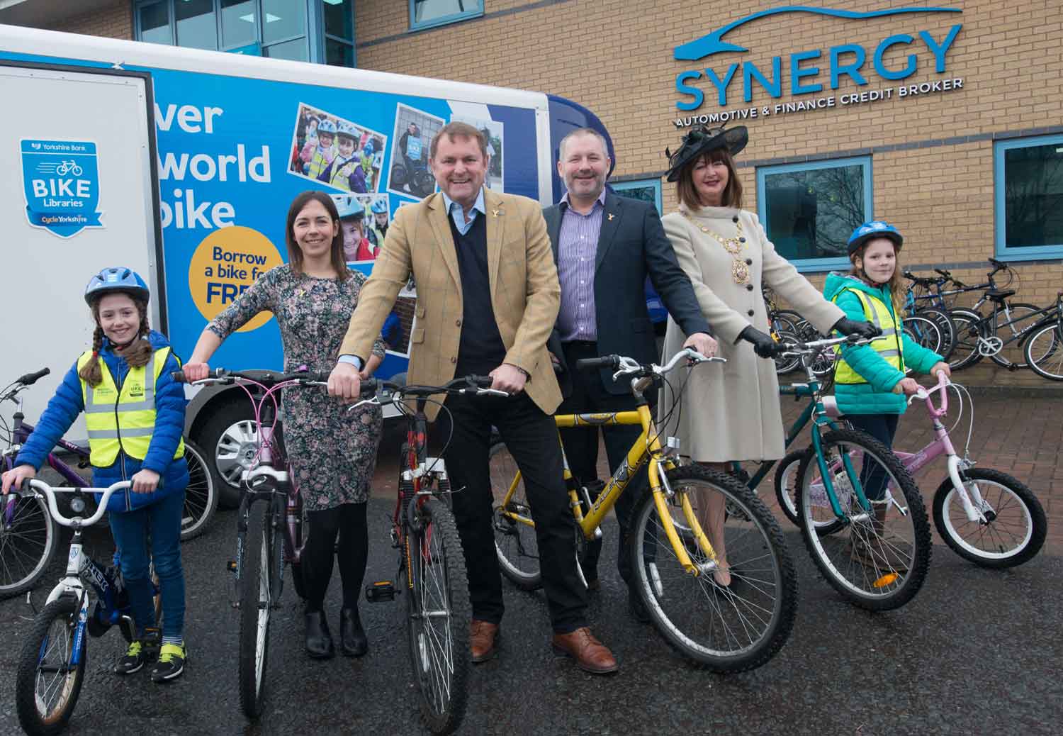 Bella Vere, Rachel Davies and Sir Gary Verity from Welcome to Yorkshire, Paul Parkinson, Harrogate Mayor Councillor Anne Jones and Annabelle Carter