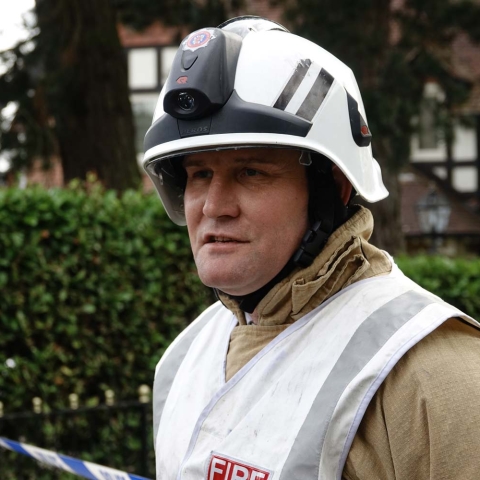 North Yorkshire Fire and Rescue Group Manager, Phil Whild at the scene