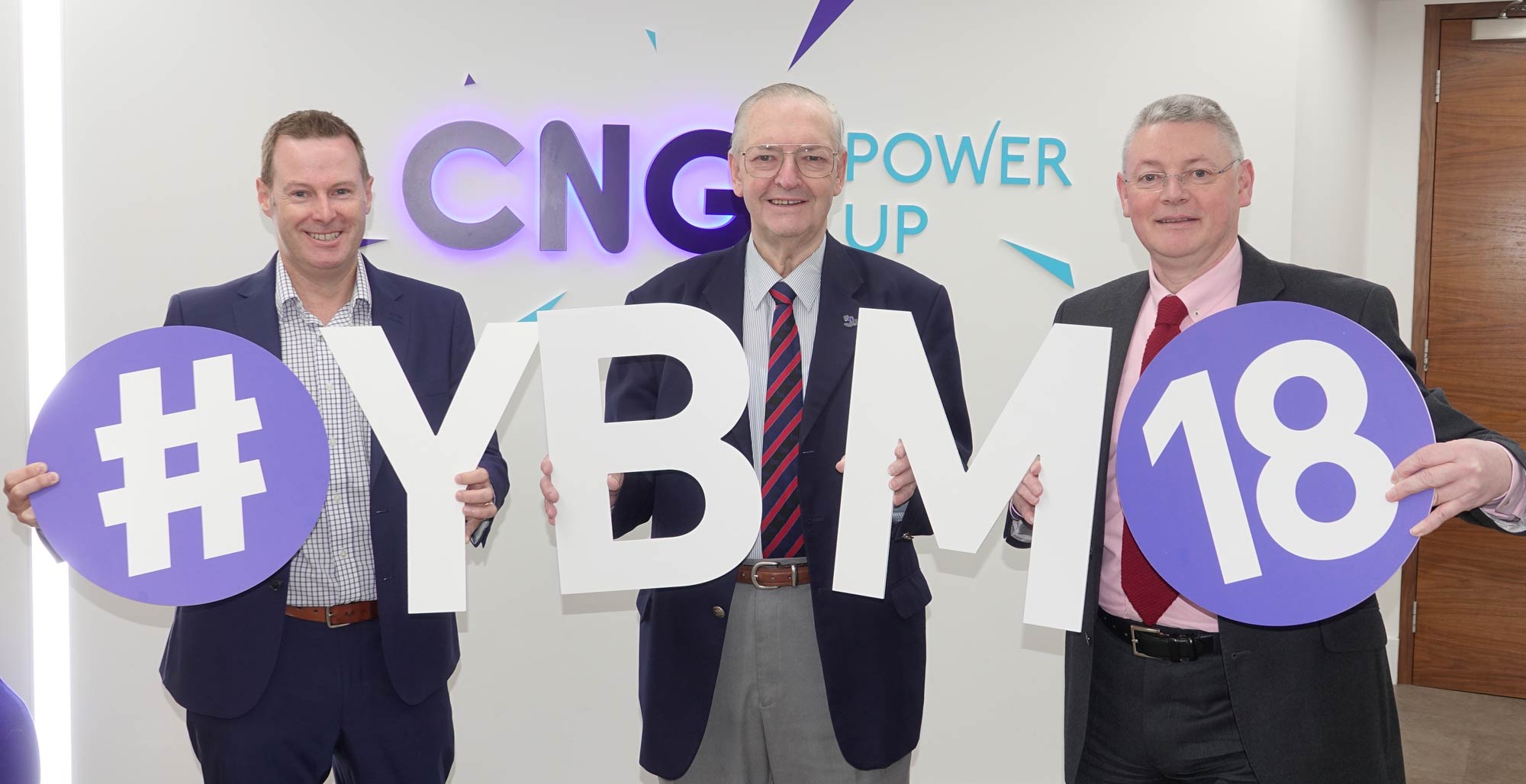 martin Needham, CNG Commercial Director; Brian Dunsby OBE, Yorkshire Business Market Organiser; and Mark Lancaster, Yorkshire Business Market Chairman.