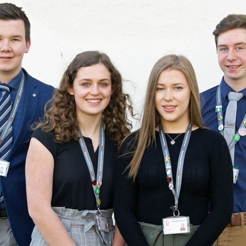 Head boy and girl James Porter and Lucy Hopkins have been elected by their fellow Sixth Formers at Rossett School and will be supported by deputies Kerry Holtham and Shaun Wilson