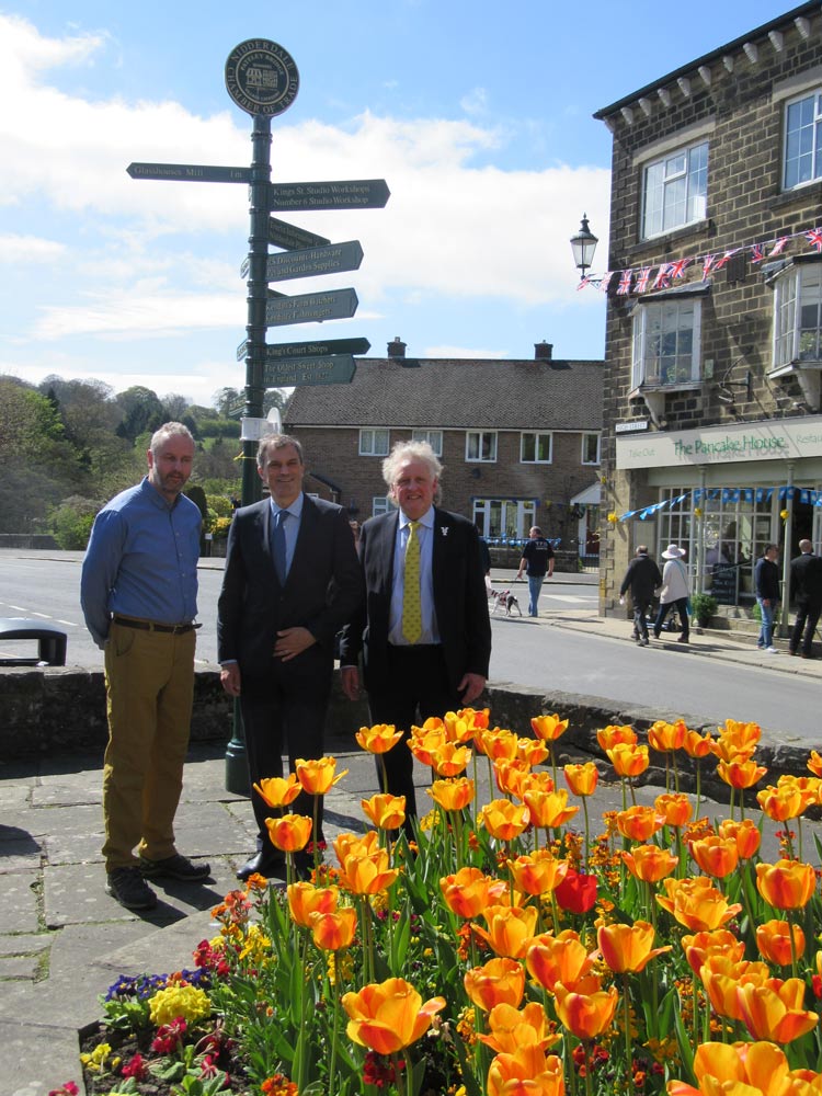 Tim Ledbetter (Nidderdale Chamber of Trade), Julian Smith MP and Keith Tordoff (Chairman of Nidderdale Chamber of Trade)