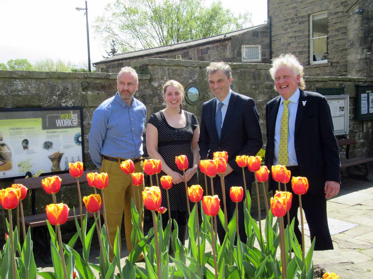 Tim Ledbetter and Kirsty Shepherd (Nidderdale Chamber of Trade), Julian Smith MP and Keith Tordoff (Chairman of Nidderdale Chamber of Trade)