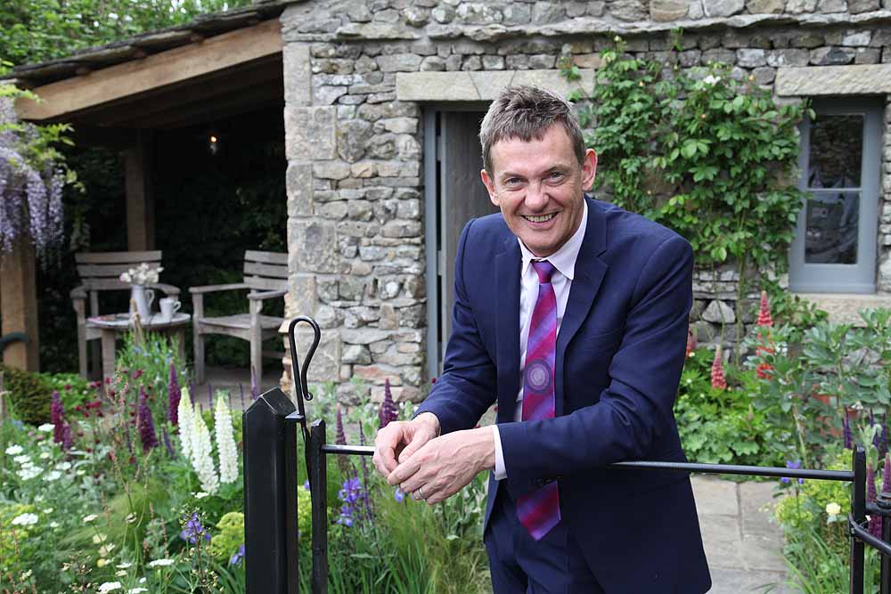 Matthew Wright on the Welcome to Yorkshire garden at Chelsea Flower Show 2018, designed by Mark Gregory for Landformconsultants.co.uk