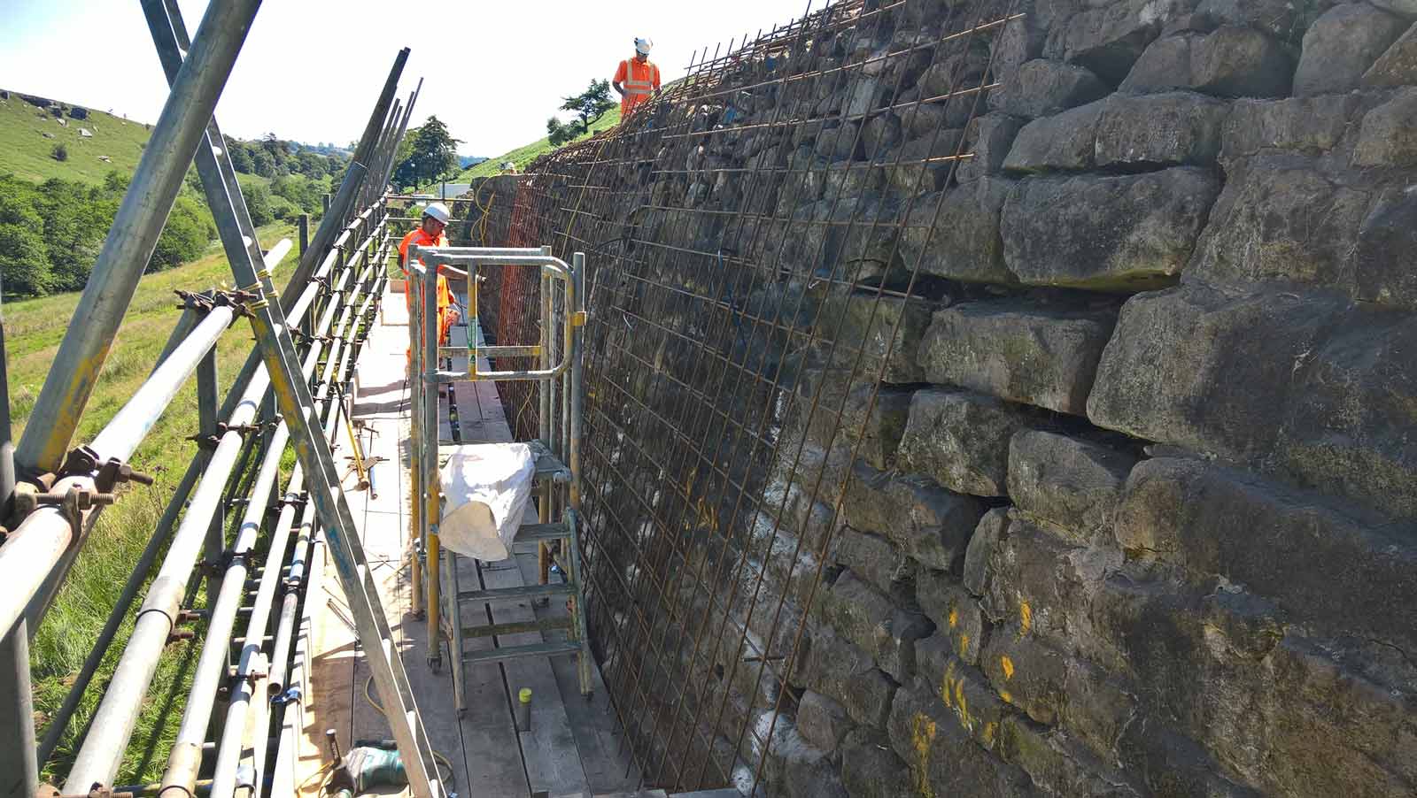County Council contractors begin work to stabilise the wall this week