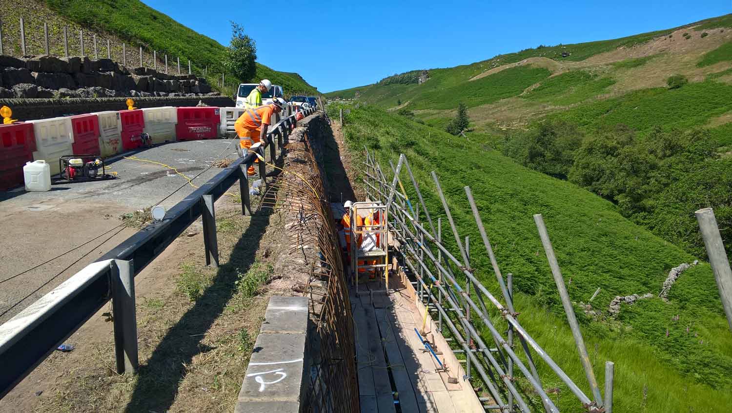 County Council contractors begin work to stabilise the wall this week