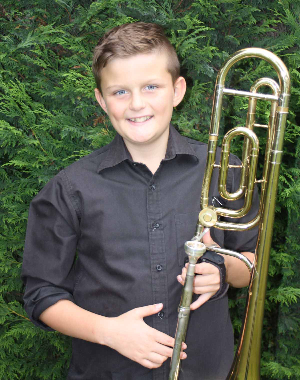 4-year-old Isaac Bousfield will join Harrogate Philharmonic Orchestra to perform David's Trombone Concertino 