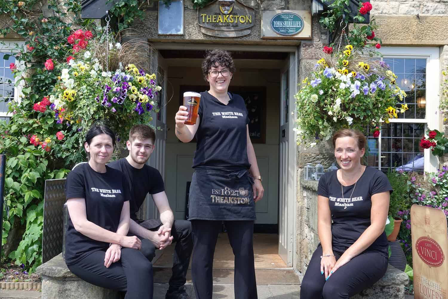 Beer Festival Countdown! Pictured from left are White Bear Hotel staff members Pippa Bramley, Ryan Cook, Kate Rollin and Sarah PentithSaturday