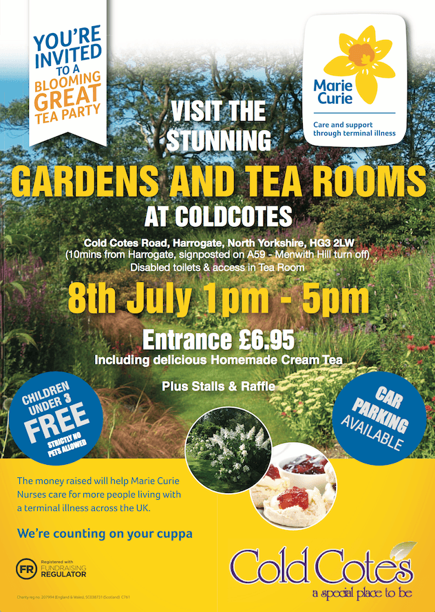 Blooming Great Tea Party at Cold Cotes in support of Marie Curie