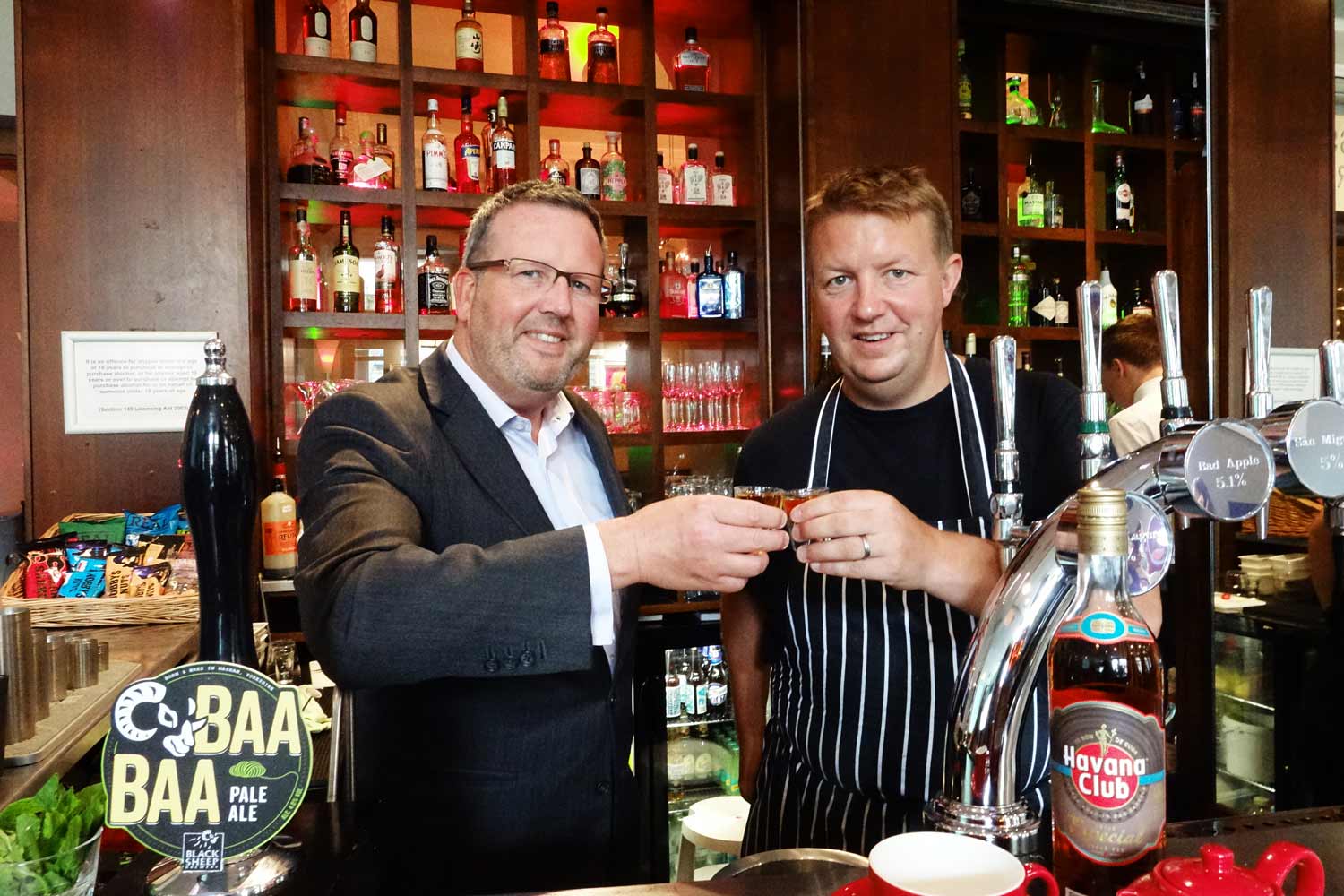 Simon Cotton, Group Managing Director for HRH Group and Dean Sowden, Executive Chef at Scran