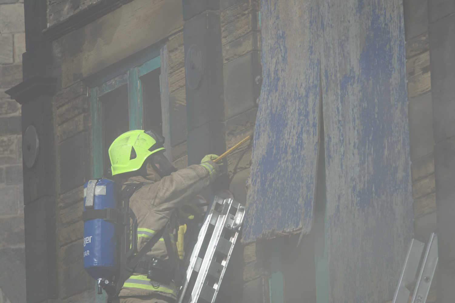 he old McColls building in Starbeck was set alight