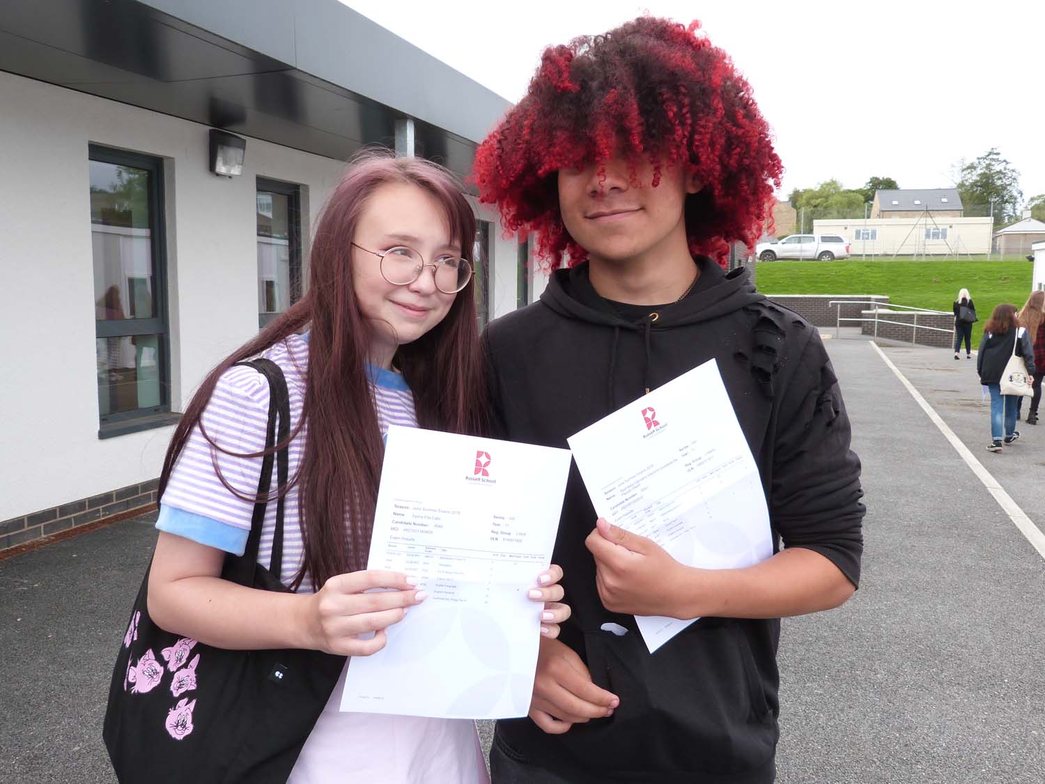 Aysha Cakir and Reef-Bailey De Placido both got the grades they were hoping for to take them on to their A levels