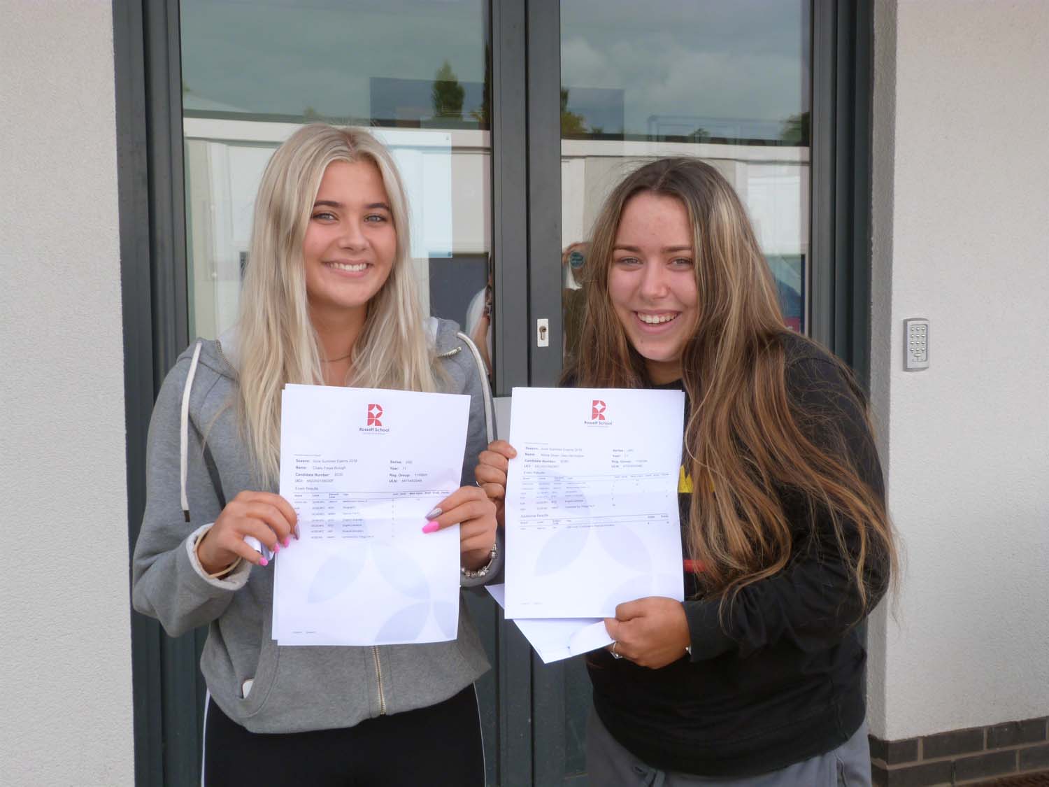 Chelo Brough and Nikita Nicholson were happy with their GCSE results and will be going on to further education