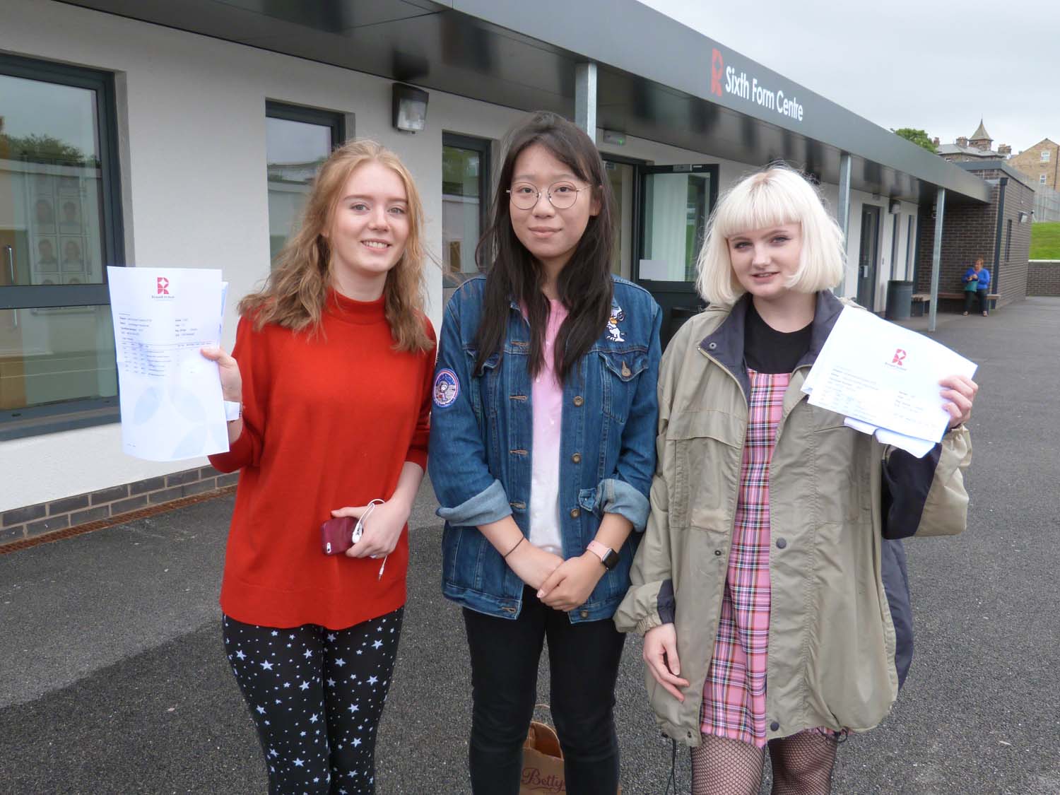 Laura Houseman (A*AAB), Joanne Ho (A*AB) and Hannah Dolman (A*AA) were among Rossett's high achievers and will be studying Fashion, Veterinary Medicine and Music Journalism respectively