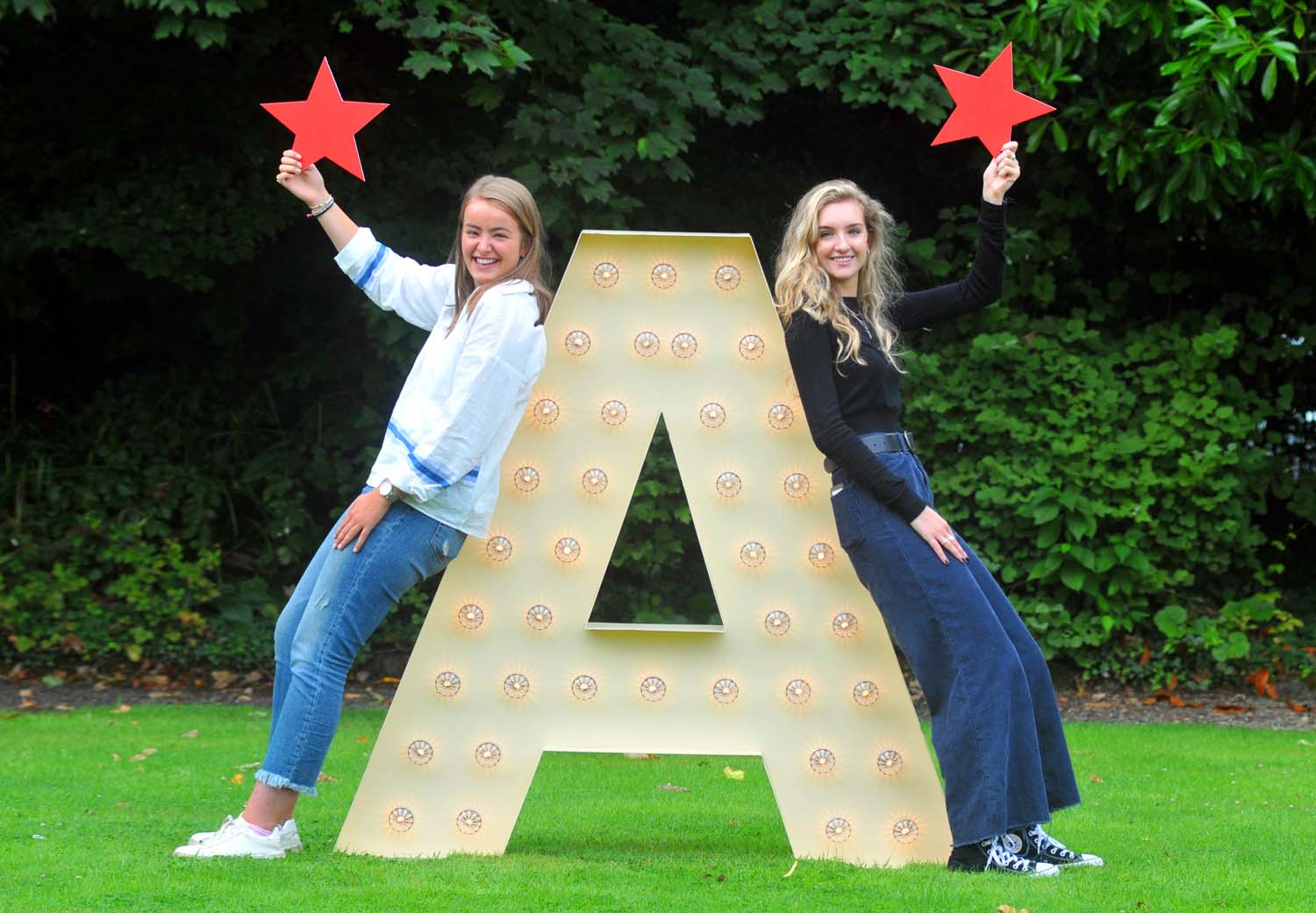 Harrogate Ladies’ College pupils, Molly Brown and Tilly Cannon celebrate A* A level grades