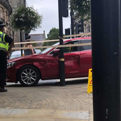Car collides with Bettys Tea Rooms in Harrogate