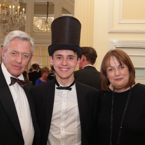 Andi Barker, magician Sam Joia and Chris Barker