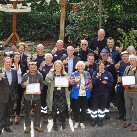 Team Harrogate toast their 34th Yorkshire in Bloom win  