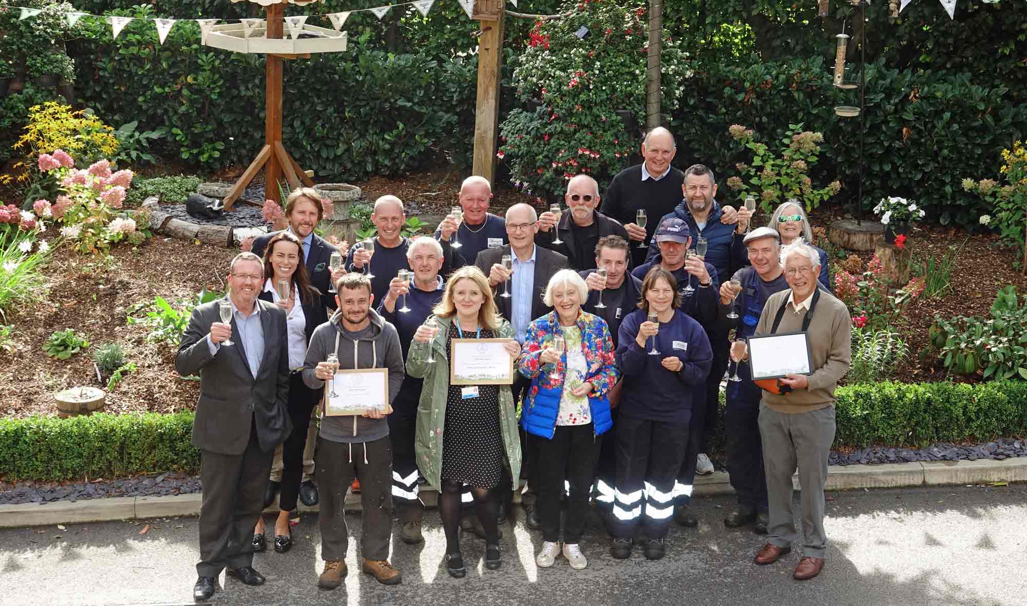 Team Harrogate toast their 34th Yorkshire in Bloom win  