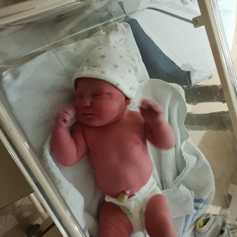 Elsie Baron was born weighing 8lb 5ounces to Alison and partner Paul, owner of fast food chain, I am Donner